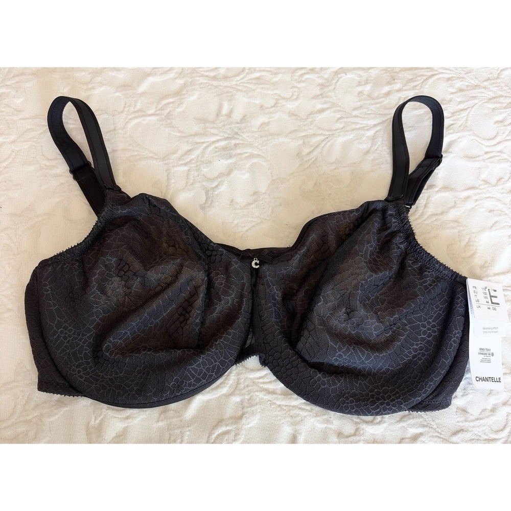 Chantelle C Magnifique Seamless Unlined Minimizer Bra C18910 Black 44DD New NWT